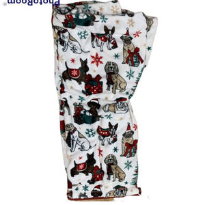 Holiday Dog Pug Beagle French Bulldog dachshund Plush Christmas Throw Blanket